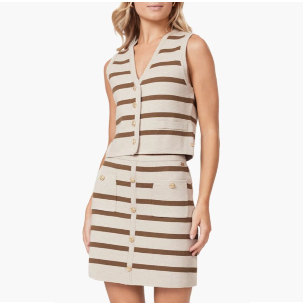 Scotch & Soda Striped Knit Vest & Skirt Set, S NWT